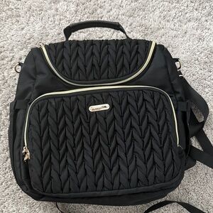 Black Quilted diaper bag